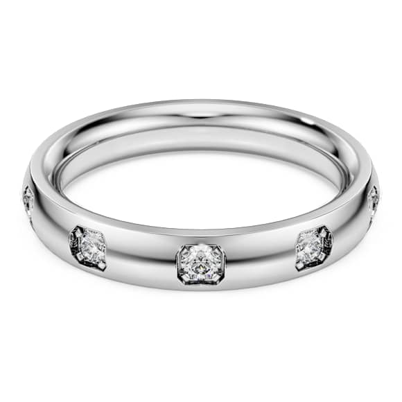 Eternity band ring, Lab-grown diamonds 0.5 ct tw, Round shape, 14K white gold - Swarovski, 5733715