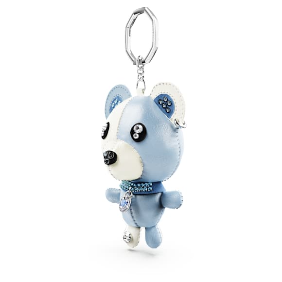 Teddy จี้ชาร์มห้อยกระเป๋า, หมี, น้ำเงิน, เคลือบโรเดียม - Swarovski, 5733771