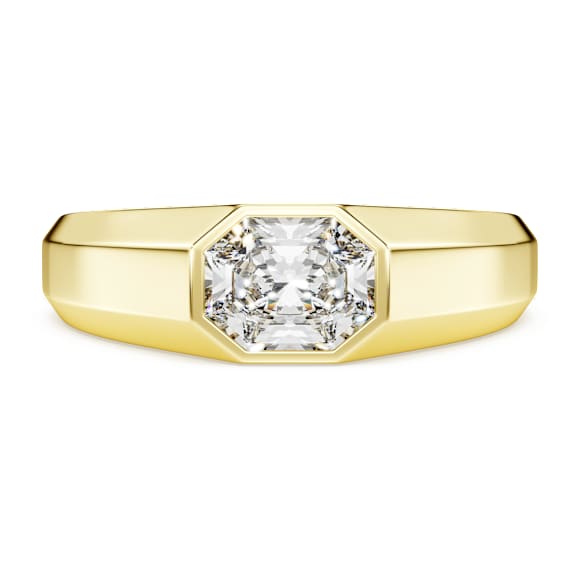 Octagon band ring, Lab-grown diamonds 1.0 ct tw, Octagon shape, 14K yellow gold - Swarovski, 5733860
