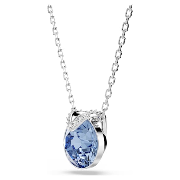 Pingente Bella V, Lapidação redonda, Azul, Lacado a ródio - Swarovski, 5734232