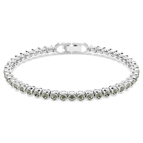 Imber Emily Tennis Armband, Rundschliff, Schwarz, Rhodiniert - Swarovski, 5734238