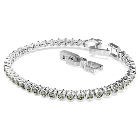 Imber Emily Tennis Armband, Rundschliff, Schwarz, Rhodiniert - Swarovski, 5734238