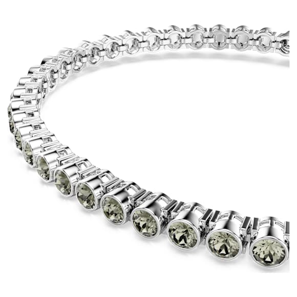 Imber Emily Tennis Armband, Rundschliff, Schwarz, Rhodiniert - Swarovski, 5734238