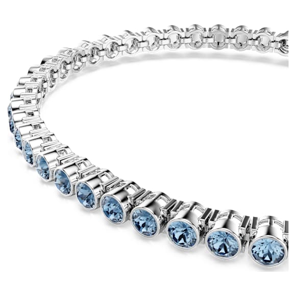 Imber Emily Tennis Armband, Rundschliff, Blau, Rhodiniert - Swarovski, 5734239