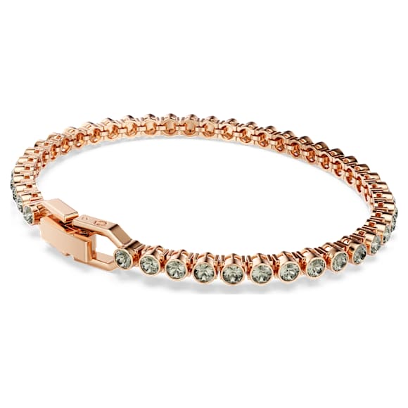 Imber Emily Tennis bracelet, Round cut, Black, Rose gold-tone plated - Swarovski, 5734240