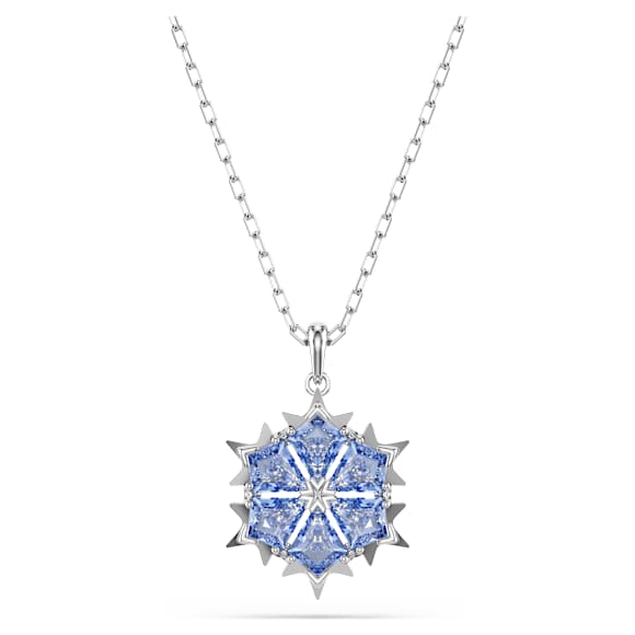Magic 套裝, 雪花, 藍色, 鍍白金色 - Swarovski, 5734243