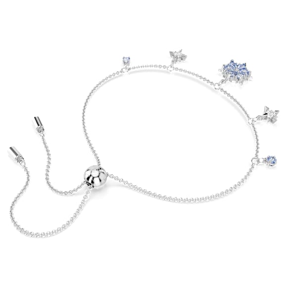 Magic bracelet, Snowflake, Blue, Rhodium plated - Swarovski, 5734244