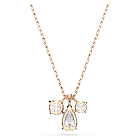 Mesmera pendant, Mixed cuts, White, Rose gold-tone plated - Swarovski, 5734245