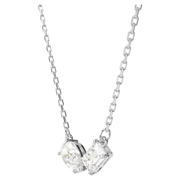 Mesmera set, Pear cut, Octagon cut, White, Rose gold-tone plated - Swarovski, 5734246