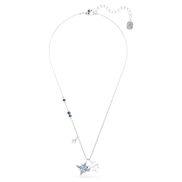 Symbolica pendant, Star, Blue, Rhodium plated - Swarovski, 5734252