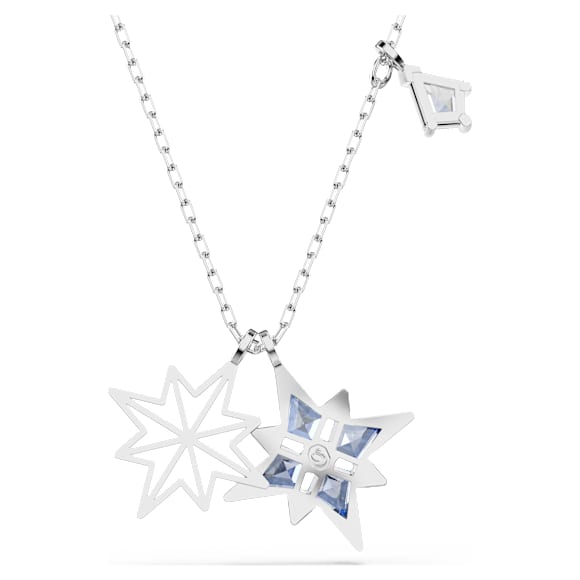 Symbolica pendant, Star, Blue, Rhodium plated - Swarovski, 5734252