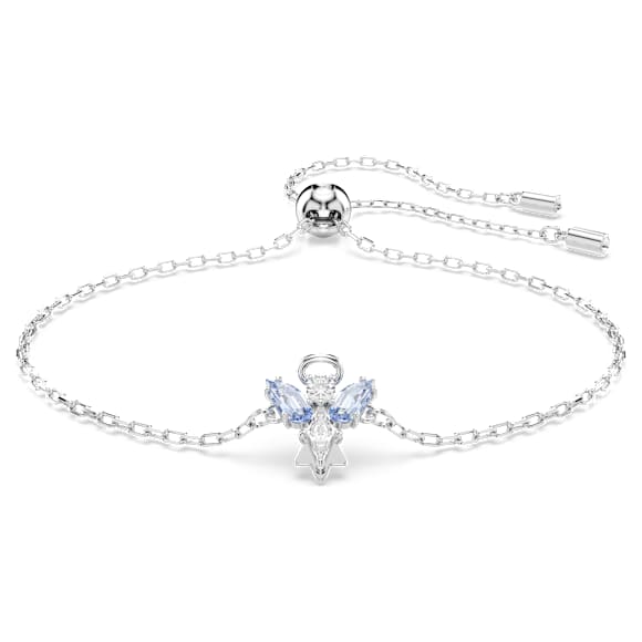 Magic 手鏈, 天使, 藍色, 鍍白金色| Swarovski