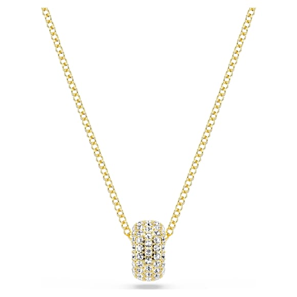 Dextera ペンダント, ホワイト, 18Kゴールドコーティング - Swarovski, 5734273