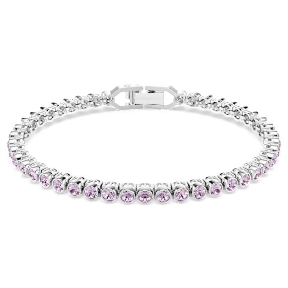 Brățară Tennis Imber Emily, Tăietură rotundă, Mov, Placat cu rodiu - Swarovski, 5734277