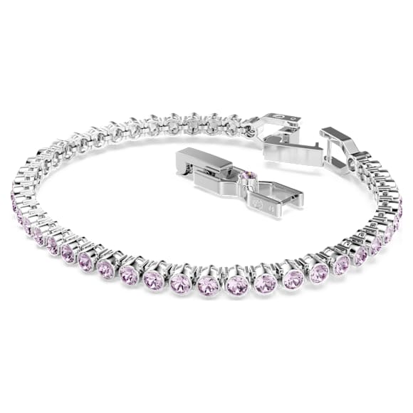 Imber Emily Tennisブレスレット, ラウンドカット, パープル, ロジウム・プレーティング - Swarovski, 5734277