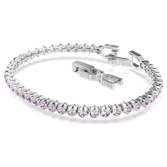 Brățară Tennis Imber Emily, Tăietură rotundă, Mov, Placat cu rodiu - Swarovski, 5734277