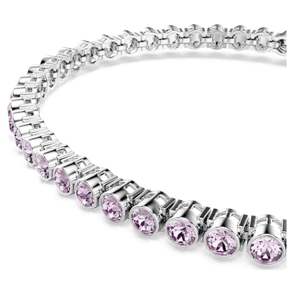 Imber Emily Tennisブレスレット, ラウンドカット, パープル, ロジウム・プレーティング - Swarovski, 5734277