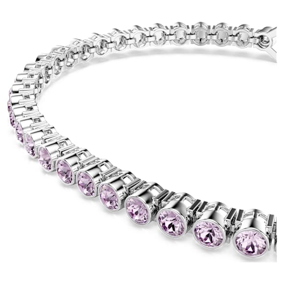 Brățară Tennis Imber Emily, Tăietură rotundă, Mov, Placat cu rodiu - Swarovski, 5734277