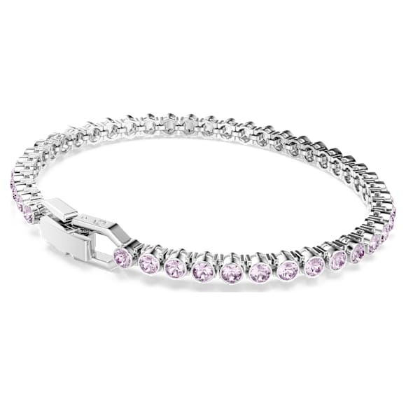 Imber Emily Tennisブレスレット, ラウンドカット, パープル, ロジウム・プレーティング - Swarovski, 5734277