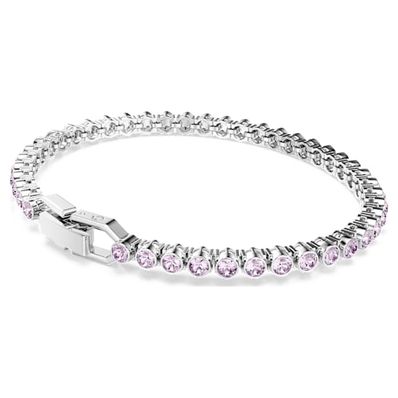Brățară Tennis Imber Emily, Tăietură rotundă, Mov, Placat cu rodiu - Swarovski, 5734277