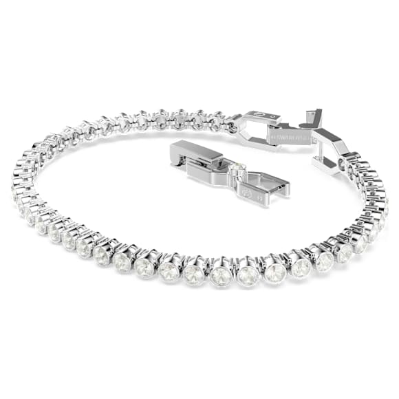 Imber Emily Tennis Armband, Rundschliff, Grau, Rhodiniert - Swarovski, 5734279