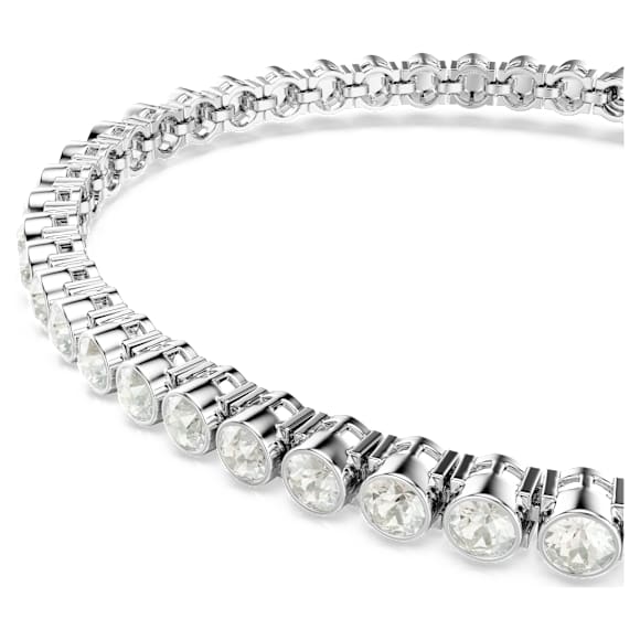 Imber Emily Tennis Armband, Rundschliff, Grau, Rhodiniert - Swarovski, 5734279