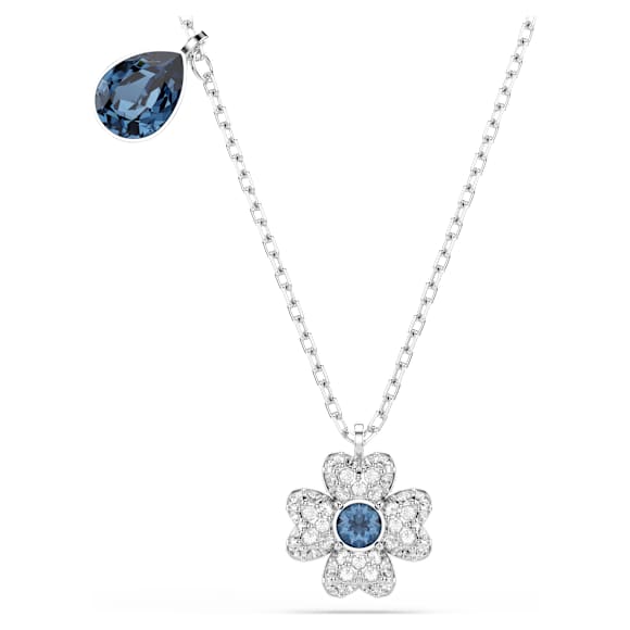 Symbolica set, Clover, Blue, Rhodium plated - Swarovski, 5734546