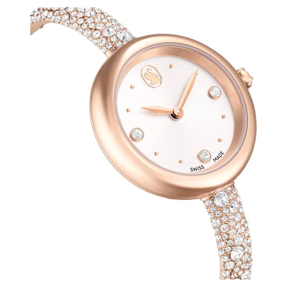 Sublima bangle watch, Swiss Made, Metal bracelet, Rose gold tone, Rose gold-tone finish - Swarovski, 5734633