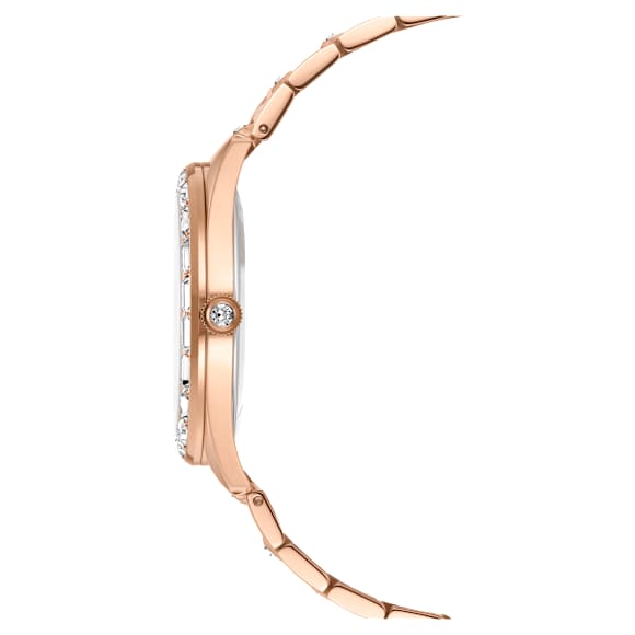 Matrix date ウォッチ, スイス製, メタルブレスレット, ローズゴールドカラー, ローズゴールドトーン仕上げ - Swarovski, 5734659