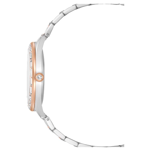 Matrix date 워치, 스위스 메이드, 메탈 브레이슬릿, 로즈골드 톤, 믹스 메탈 피니시 - Swarovski, 5734663