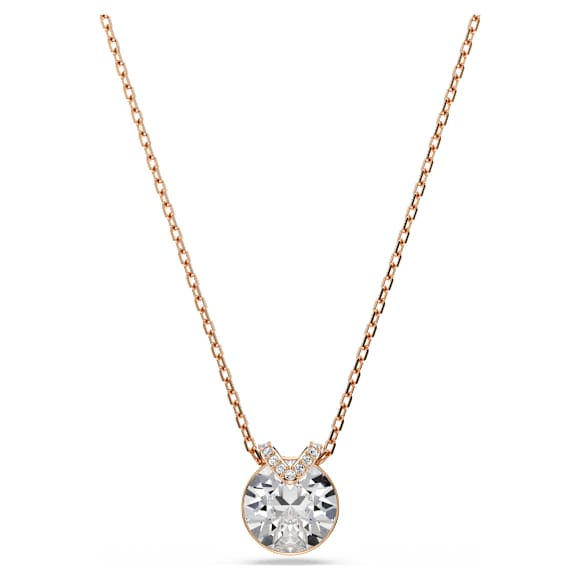 Bella V 세트, 라운드 컷, 화이트, 로즈골드 톤 플래팅 - Swarovski, 5734674