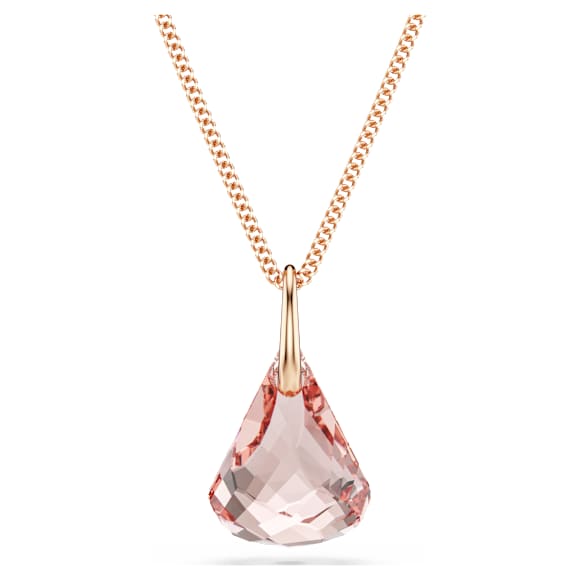 Lunar drop pendant, Rose gold-tone plated - Swarovski, 5734676
