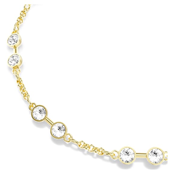 Swarovski Remix Collection strand, Round cut, White, Gold-tone plated - Swarovski, 5734677