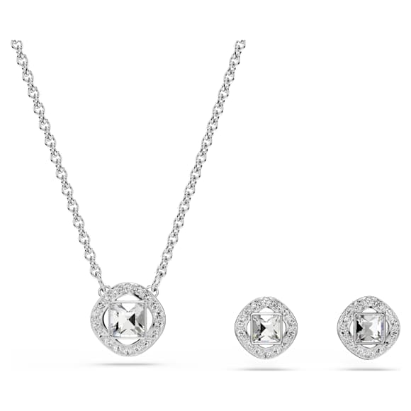 Una Angelic Set, Rundschliff, Weiß, Rhodiniert - Swarovski, 5734678