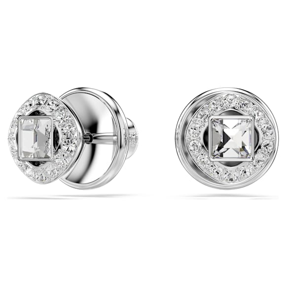 Una Angelic set, Round cut, White, Rhodium plated - Swarovski, 5734678