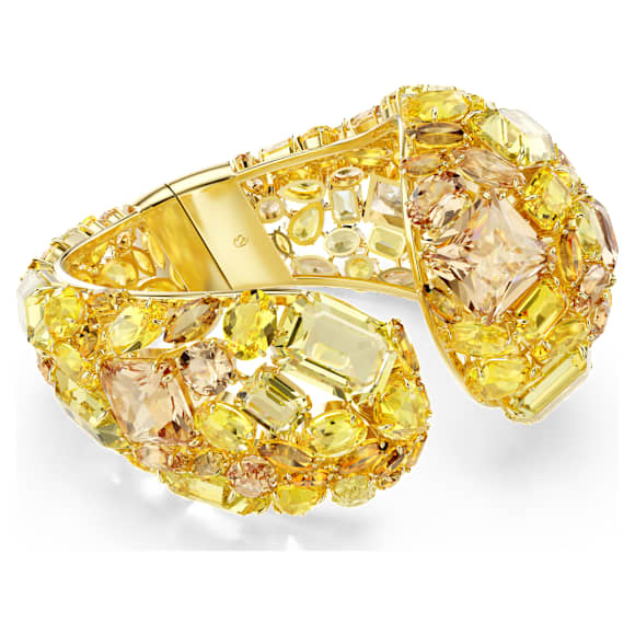 Gema cuff, Yellow, Gold-tone plated - Swarovski, 5734986