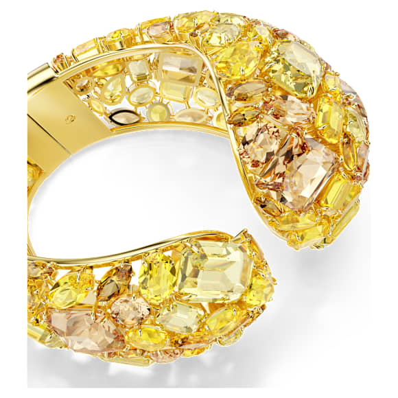 Gema cuff, Yellow, Gold-tone plated - Swarovski, 5734986