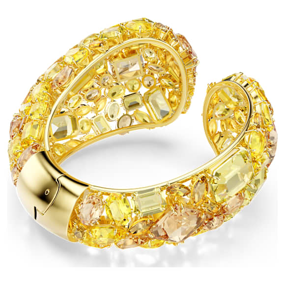 Gema cuff, Yellow, Gold-tone plated - Swarovski, 5734986