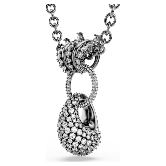 Sublima pendant, Mixed cuts, White, Ruthenium plated - Swarovski, 5735224