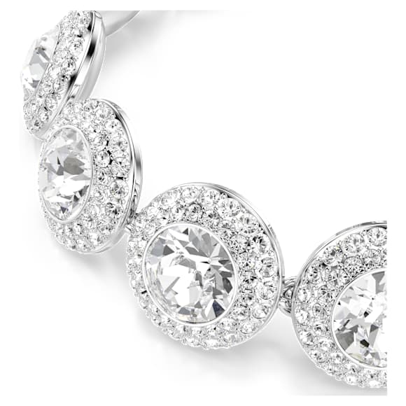 Una Angelic bracelet, White, Rhodium plated - Swarovski, 5735343