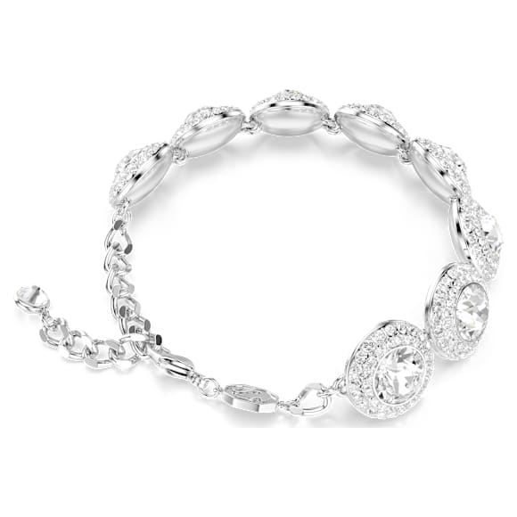 Una Angelic bracelet, White, Rhodium plated - Swarovski, 5735343
