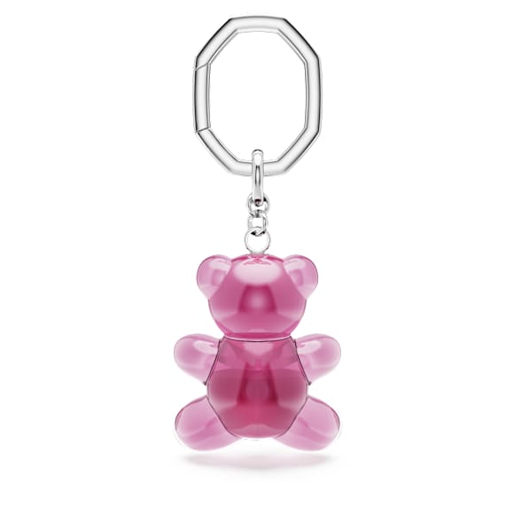 Μπρελόκ Teddy, Αρκούδα, Ροζ, Επιμετάλλωση ροδίου - Swarovski, 5735365