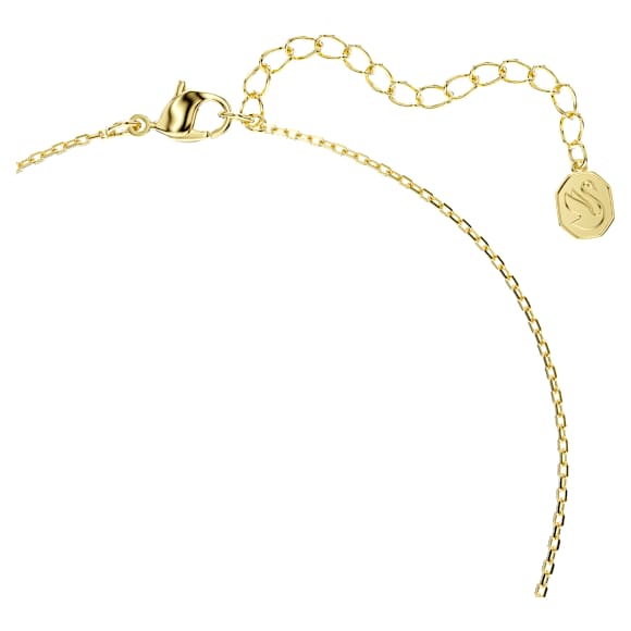 Bella V pendant, Round cut, Green, 18K gold finish - Swarovski, 5735387