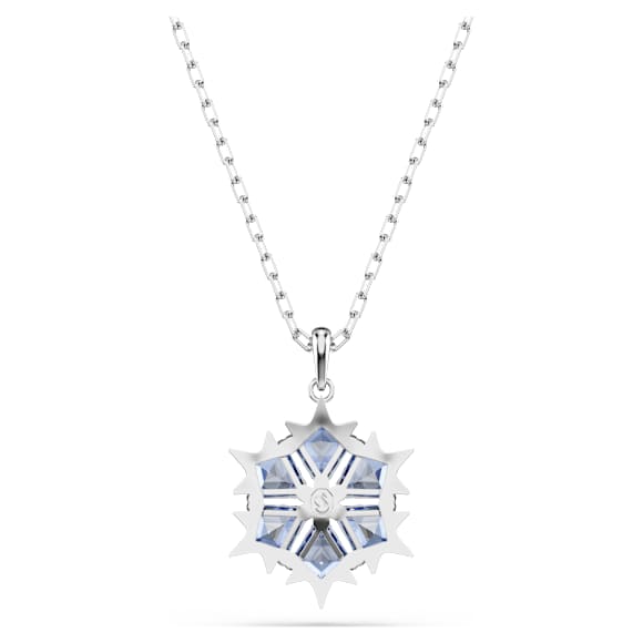 Colgante Magic, Copo de nieve, Azul, Baño de rodio - Swarovski, 5735399