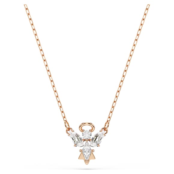 Magic ketting, Engel, Wit, Roségoudkleurige toplaag - Swarovski, 5735417