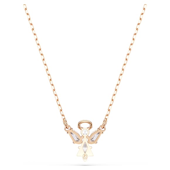 Magic necklace, Angel, White, Rose gold-tone plated - Swarovski, 5735417