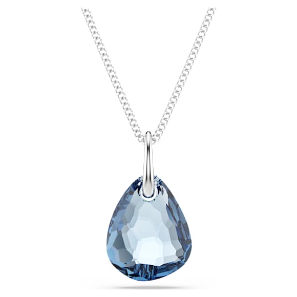 Pendentif Galet, Bleu, Métal rhodié - Swarovski, 5735418