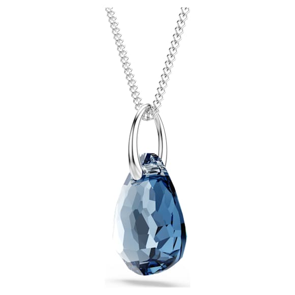 Pendentif Galet, Bleu, Métal rhodié - Swarovski, 5735418