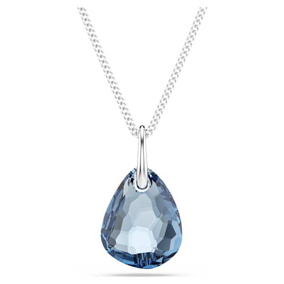 Galet 链坠, 蓝色, 镀铑 - Swarovski, 5735418