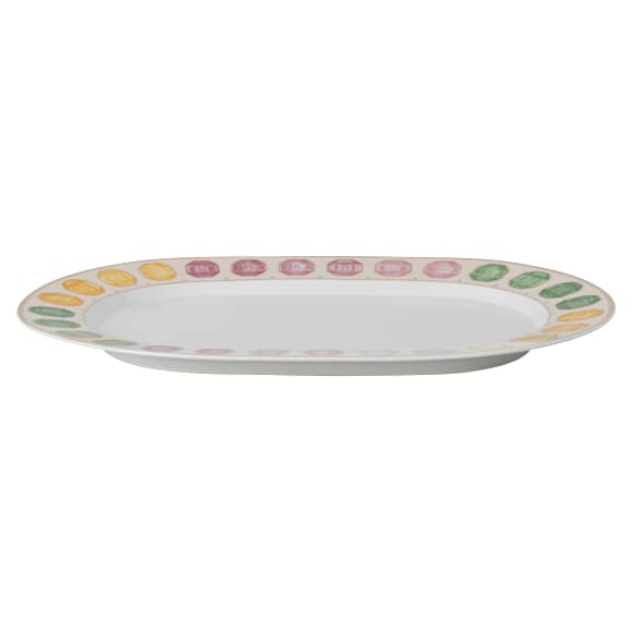 Plat Idyllia, Porcelaine, Motif imprimé cristal, pierre précieuse, Grand, Multicolore - Swarovski, 5735521